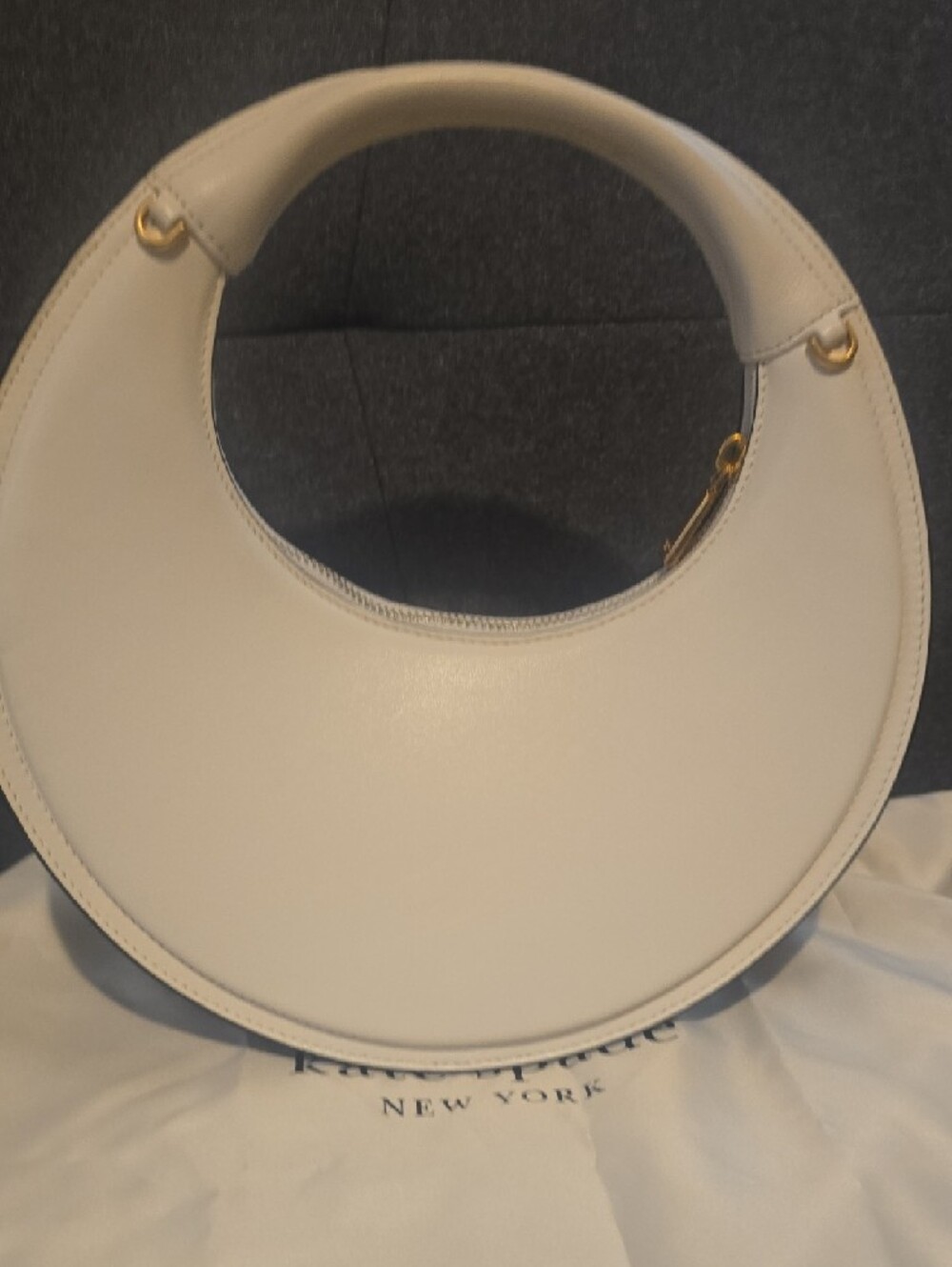 kate spade White Crescent Handle Shoulder Bag - Picture 6 of 7